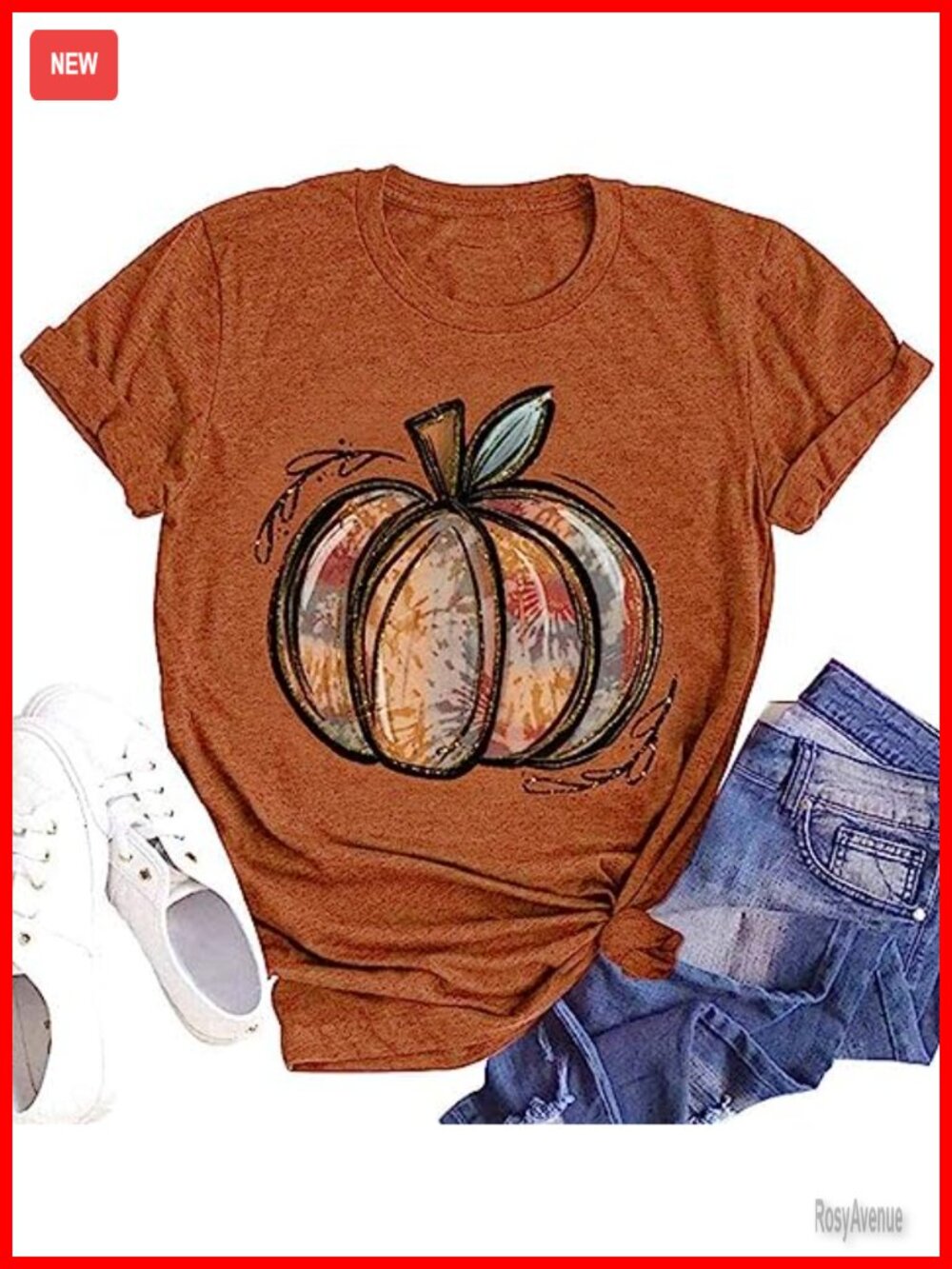 Fall Pumpkin Graphic Tee Women Short Sleeve Crew Neck T-Shirt Casual